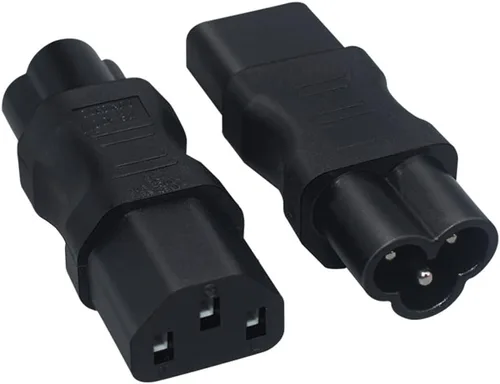Vista 2 de Adaptador C6 a C13 Compatible con laptops, impresoras, monitores Convertidor de corriente CA de 10 A 250 V