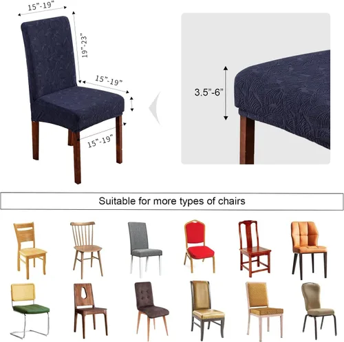 Vista 25 de Fundas impermeables para sillas de comedor, fundas elásticas para sillas Parsons, para comedor, cocina, funda protectora para silla de comedor