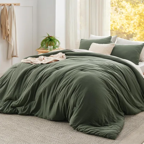 Vista 55 de Bedsure Juego edredón suave prelavado individual/individual XL, 365 días, cálido relleno alternativo GentleSoft™, 1 edredón ligero:68x88 pulgadas