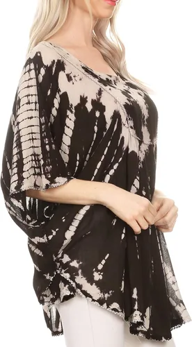 Vista 3 de Sakkas Sunia Tie Dye - Blusa de manga caftán