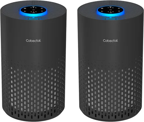 Vista 10 de Purificadores de aire para dormitorio y hogar, limpiador de aire Cobectal con filtro H14 True HEPA 3 en 1 para habitación de hasta 1050 pies