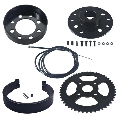 Vista 8 de Kit de buje de piñón de acero CPVNQMDG para kart con ranura de 1 pulgada, chavetero de 1/4, kit de hardware con cadena 420, piñón de transmisión