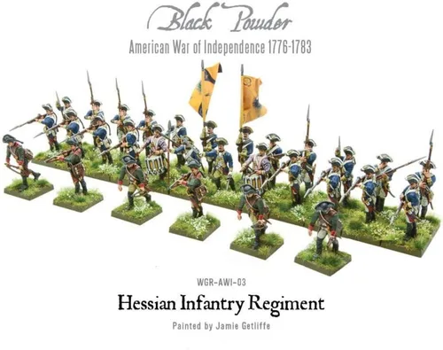 Vista 2 de Black Powder Revolutionary War Hessian Regiment 1:56 Kit de modelo de plástico WGR-AWI-03