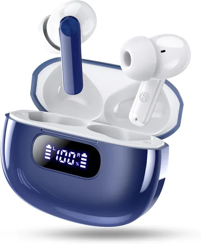 Vista 10 de Wekily Auriculares inalámbricos, auriculares Bluetooth 5.3 con pantalla de alimentación LED, auriculares inalámbricos 2025, estéreo de alta
