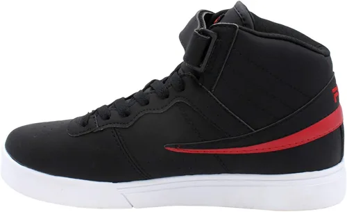 Vista 2 de Fila Tenis deportivos para hombre para uso diario, atléticos, casuales, de caña alta, con cordones Negro/Rojo/Blanco