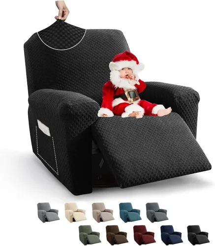 Vista 17 de MAXIJIN funda para sofá de 4 piezas, para sofás de 3 plazas, muy elástica, no se desliza, para perros, para mascotas, protector elástico de muebles