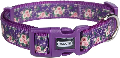 Vista 9 de Collar ajustable para perro, collares de nailon duraderos para perros y cachorros grandes, estampado de flamenco, lindo y suave