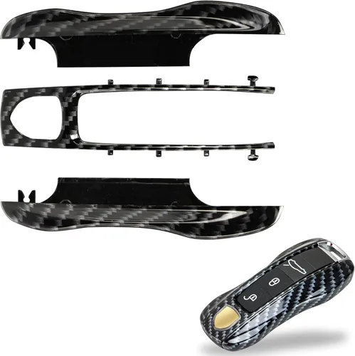 Vista 13 de Funda de llavero pintada de 3 piezas de repuesto - Compatible con llavero Porsche, MK1 (Gris Ágata)