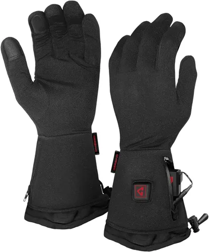 Vista 2 de Gerbing Guantes térmicos de 7 V para mujer, guantes de calefacción recargables, ajustes de control de temperatura de tres niveles