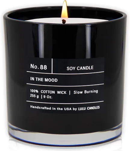 Vista 55 de Lulu Candles After Dark - Teca Caoba Vela Perfumada de Soja de Lujo en Frasco Vertida a Mano en los EE.UU. Altamente Perfumada y Duradera