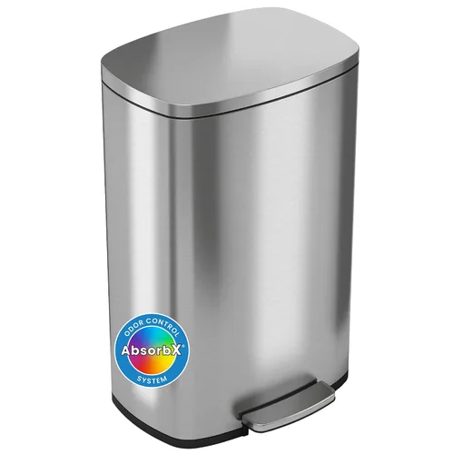 Vista 8 de iTouchless Glide - Cubo de basura de 23 galones (87 litros) con sensor, ruedas y sistema de control de olores, acero inoxidable, automático, cocina