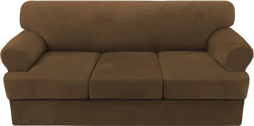 Vista 26 de H.VERSAILTEX Funda para sofá de 2 piezas, fundas para sillón con cojines en forma de T, funda para sofá de terciopelo grueso, protector de muebles