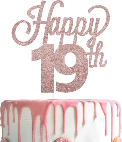 Vista 101 de LINGTEER - Decoración para pastel con texto "Happy Birthday 100", color negro