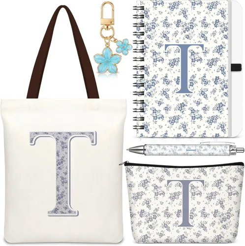 Vista 24 de Talltalk 5 piezas de bolsas de mano con iniciales, regalos para mujer Beige