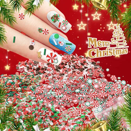 Vista 5 de BBTO 250 Gramos de Polvo de Chocolate Falso Navideño, Polímeros Pequeños de Arcilla, Adornos de Polímero de Navidad, Arcilla Suave para DIY, Adornos