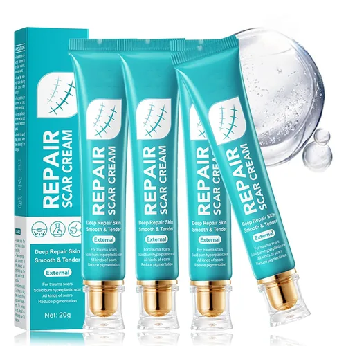 Vista 7 de Crema de cicatrices para hombres y mujeres, crema reparadora de cicatrices de piel, gel de eliminación de cicatrices de silicona avanzada facial