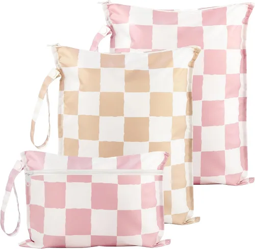 Vista 16 de RelaxScene Bolsa Húmeda para Traje de Baño - Pack de 2 Bolsas Impermeables Húmedas y Secas para Ropa - Bolsa de Pañales para Bebé - Bolsas