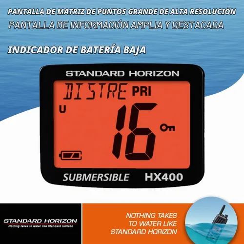 Vista 3 de Standard Horizon HX400IS - Radio VHF portátil intrínsecamente segura