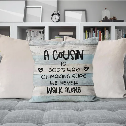 Vista 2 de Fundas de almohada de 18 x 18 pulgadas, decoración de primos, fundas de almohada para sofá y habitación, regalos de cumpleaños para primos
