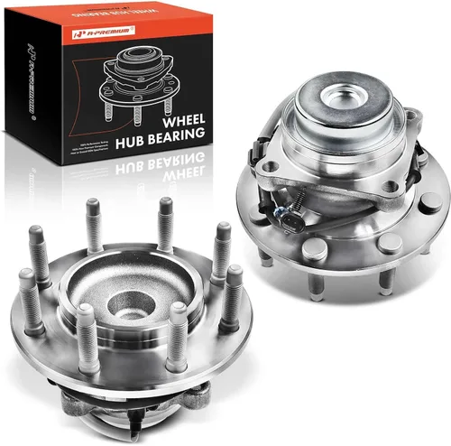 Vista 10 de A-Premium Rodamiento de rueda delantera y conjunto de cubo con ABS y 8 lengüetas compatible con Chevrolet y GMC - 2003-2017 - Express