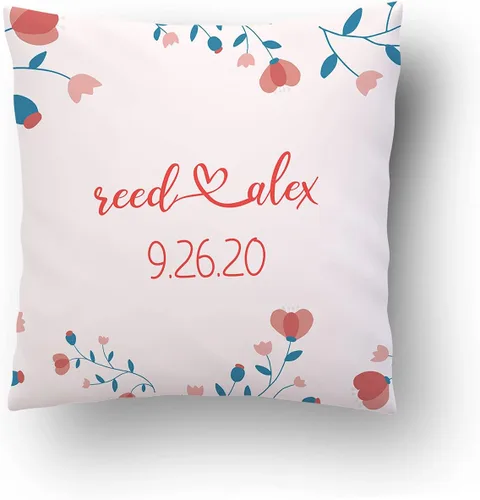 Vista 10 de Almohada fotográfica personalizada. Personalizada con imágenes para cumpleaños, aniversario y Navidad. (inserto + funda)