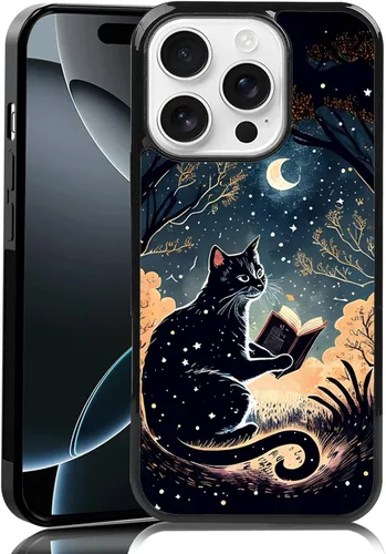 Vista 76 de Elegante funda de teléfono con diseño de gato Marie compatible con iPhone 11, funda de encaje dorado para iPhone, a prueba de golpes, rosa fucsia