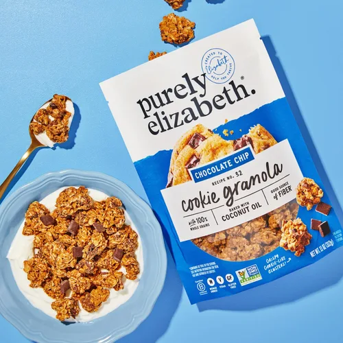 Vista 3 de Purely Elizabeth, Granola de galletas, chispas de chocolate, bolsa de 11 onzas (paquete de 3)