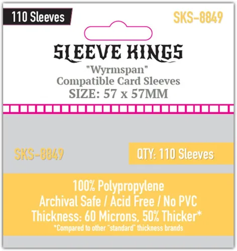 Vista 26 de Sleeve Kings Fundas para tarjetas estándar, 110 unidades, transparentes de 60 micrones de grosor, tamaño mini (1.575 x 3.504 in), compatibles