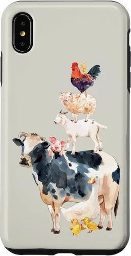 Vista 11 de Cute Animals Cow Chicken Pig Farmer Animal Lover Case for iPhone 17