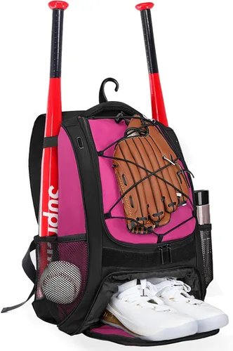Vista 8 de Goloni Softball bag,Baseball Bag with Shoes Compartment and 2 Bat Holders Gris