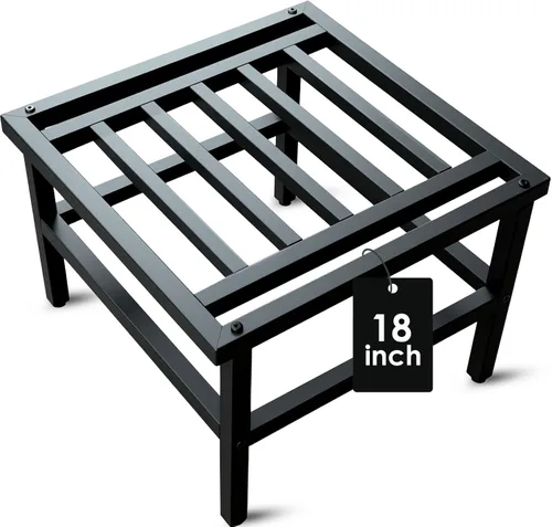 Vista 11 de Soporte para plantas para interiores y exteriores, soporte de metal para plantas de 13 pulgadas, soportes de pedestal en T de hierro forjado