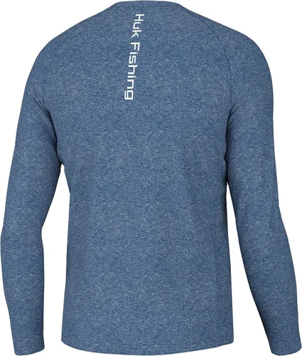 Vista 2 de HUK Camiseta de pesca de manga larga para hombre Pursuit Heather