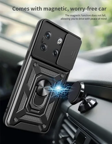Vista 4 de Funda para OnePlus 10T 5G, Oneplus Ace Pro 5G, TPU + PC de grado militar, [soporte integrado] diseño de doble capa funda de protección resistente