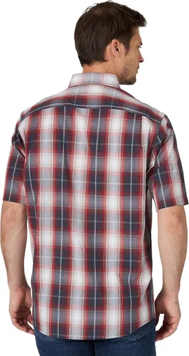 Vista 2 de Wrangler Authentics Camisa clásica a cuadros de manga corta para hombre