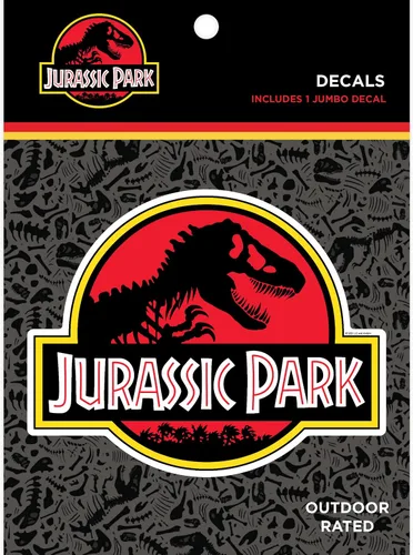 Vista 8 de Vinilo adhesivo de dinosaurios de Parque Jurásico - Juego de 2 pegatinas de vinilo impermeables de Dilophosaurus Velociraptor para coche, camión