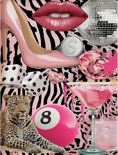 Vista 31 de Kits de arte de diamante para adultos principiantes, modernos kits de pintura de diamante con lunares de leopardo 5D, gemas y manualidades DIY