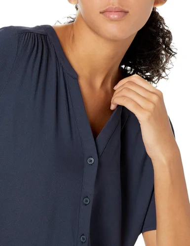 Vista 3 de Tienda Essentials - Blusa tejida de manga corta para mujer