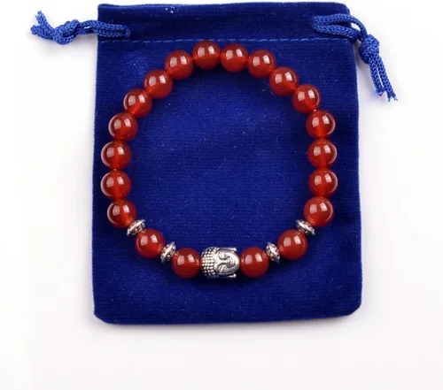 Vista 2 de Joya brazalete con gemas redondas de 8 mm, brazalete para los chacras, regalo de cumpleaños