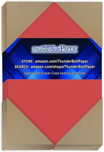 Vista 10 de 125 Bright Apple Color Rojo 65LB cover card Papel – 3" x 5" (3 x 5 inches) Tamaño photo card frame – 65 lb/libra Peso ligero Cardstock – Calidad