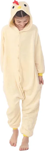 Vista 7 de WOYASIM Pijama de animal para niños, disfraz de una pieza, ropa de dormir, Halloween, Pascua, cosplay para niñas y niños