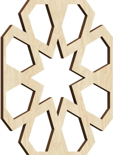 Vista 54 de Jackson Decorative Fretwork Wood Wall Panels, Large, 23 3/8" W x 23 3/8" H x 1/4" T, Cherry