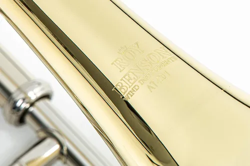 Vista 9 de Roy Benson Eb Alto Trombón MOD.AT-201 acabado lacado con caja ligera en forma, amarillo, plata (RB701121)