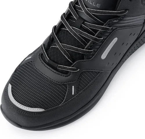 Vista 8 de FitVille Botas de trabajo anchas para hombre, puntera compuesta, zapatos de seguridad para el trabajo, botas de trabajo antideslizantes