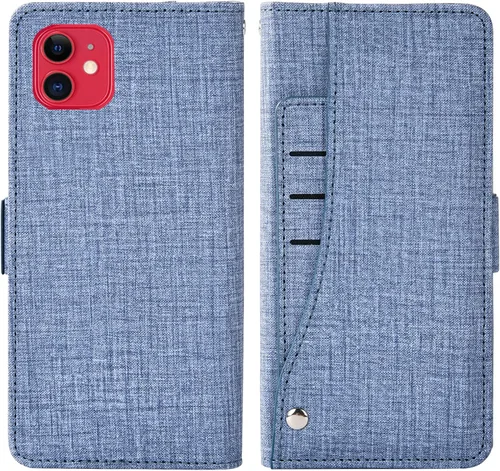 Vista 5 de Asuwish Compatible con iPhone 12 Mini 5.4 Funda tipo cartera de vidrio templado y tapa abatible, accesorios para teléfono celular, fundas
