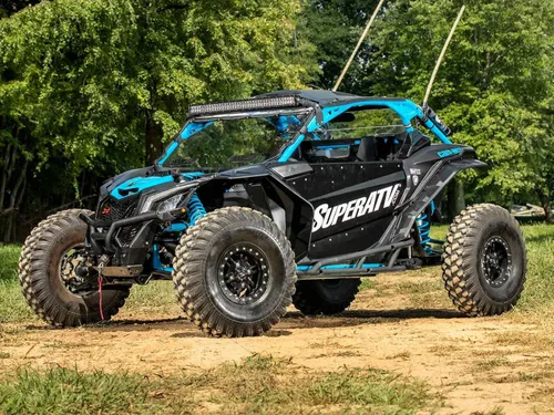 Vista 2 de SuperATV Guardabarros compatibles con Can Am Maverick 2018+ (ver lista completa de ajustes) 5 pulgadas de cobertura extra Hecho de HDPE