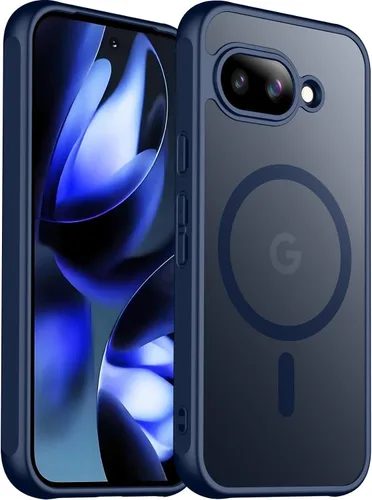 Vista 59 de SPIDERCASE Funda magnética para Google Pixel 9A, protección contra caídas de grado militar, delgada, translúcida, mate, a prueba de golpes