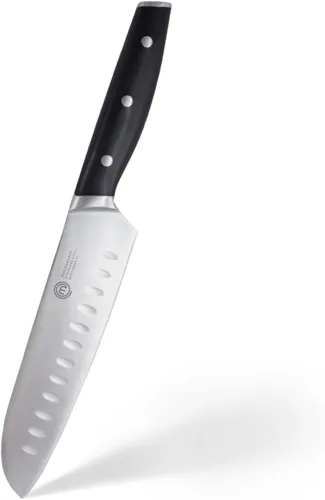 Vista 7 de MasterChef Cuchillo para pan de 33 cm con hoja de acero inoxidable de alto carbono y mangos triples remachados, cuchillo de cocina profesional