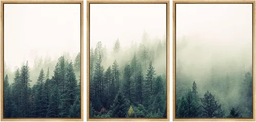Vista 34 de SIGNWIN Lienzo enmarcado para pared, juego de arte abstracto de serenidad costera, ilustraciones abstractas junto al mar, arte moderno, decorativo