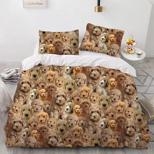 Vista 14 de Juego de funda de edredón de Malinois belga, juego de ropa de cama decorativo de 3 piezas con 2 fundas de almohada, funda de edredón suave, juego