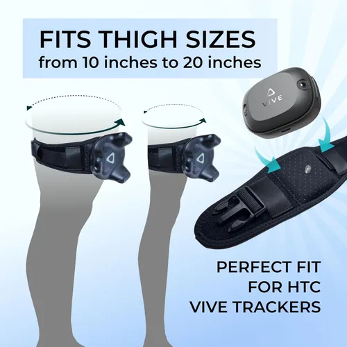 Vista 31 de Skywin VR Tracker Belt & VR Tracker Straps for HTC Vive System, 2 Pack Adjustable Belt and Hand Straps for VR Full Body Tracking